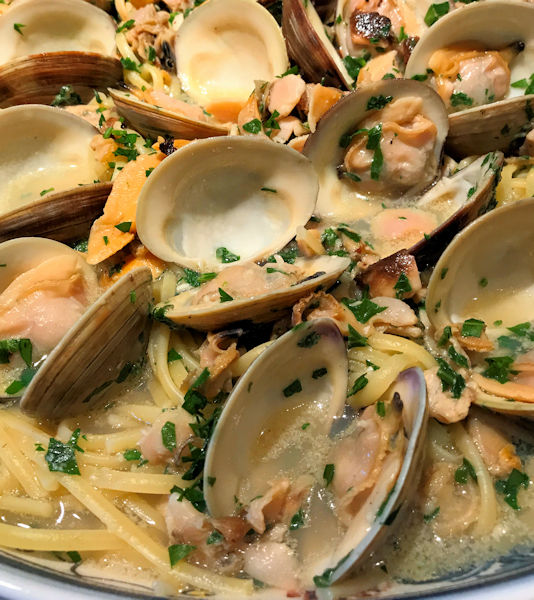 Linguine with Clams Cooking with Chef Stef